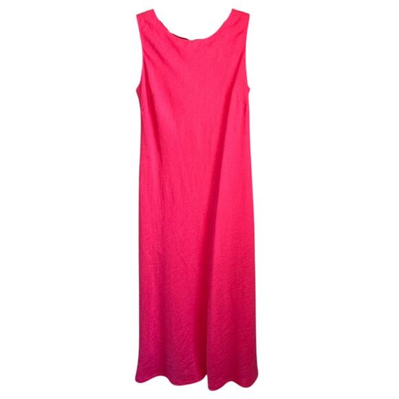 Vintage Jessica Howard Pink Linen Blend Sleeveless Maxi Dress Classic Dress Sz 6 - Picture 3 of 12